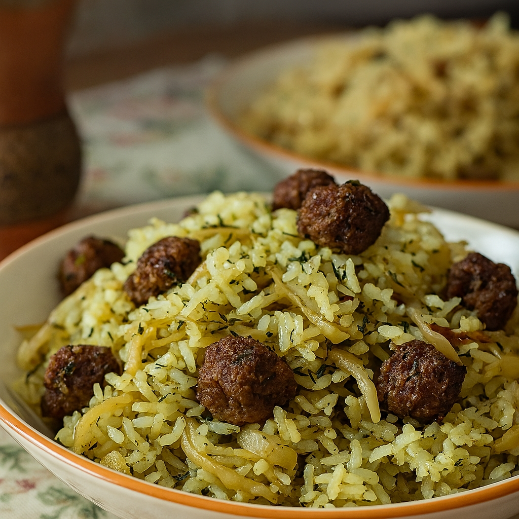 کلم پلویی شیرازی    Shirazi Cabbage Pilaf