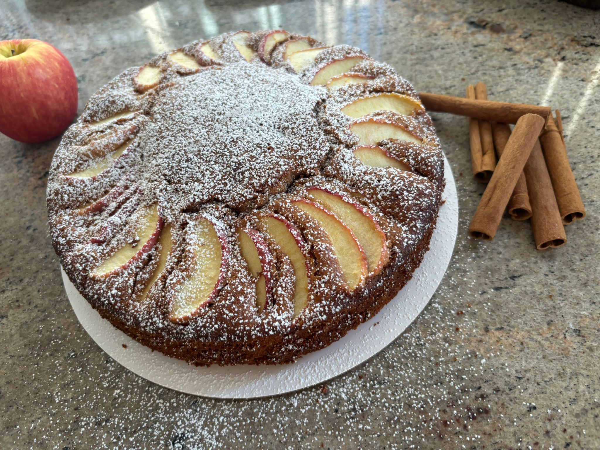 10 inches cinnamon and apple cake each